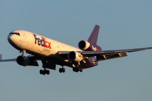 Photo: FedEx Express MD-11 Cargo on approach at London Stansted; photo Credit Thomas Saunders