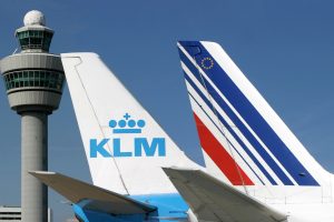 Air France-KLM tails.