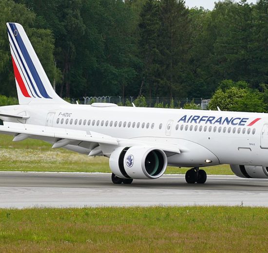 Air France aircraft taxiing for takeoff