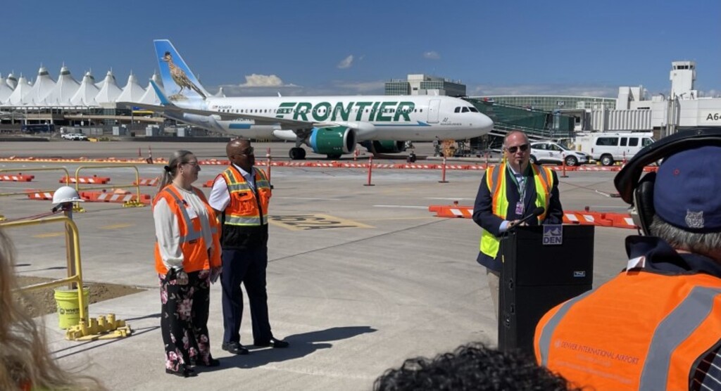 Frontier Airlines CEO at Denver Airport