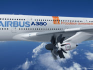 Airbus A380 aircraft testing CFM open fan engine