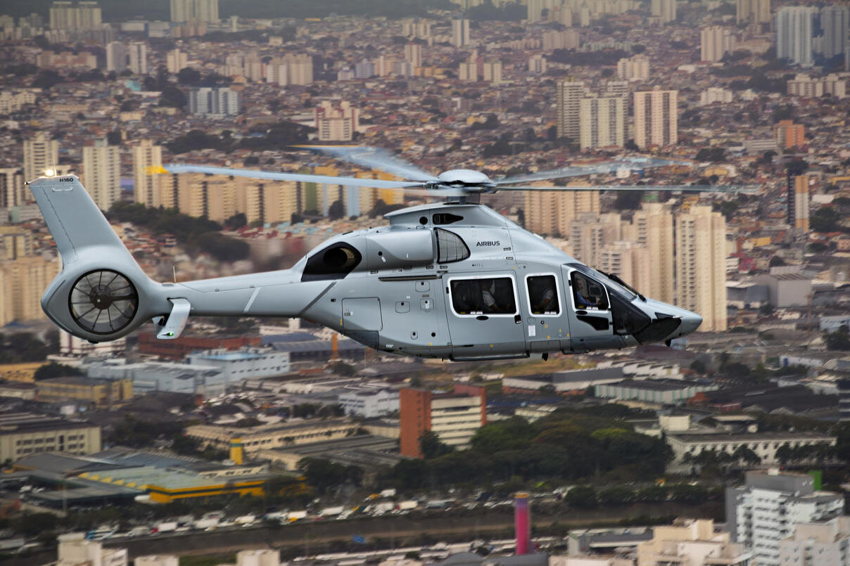 Airbus helicopters ACH160 flying in Brazil.