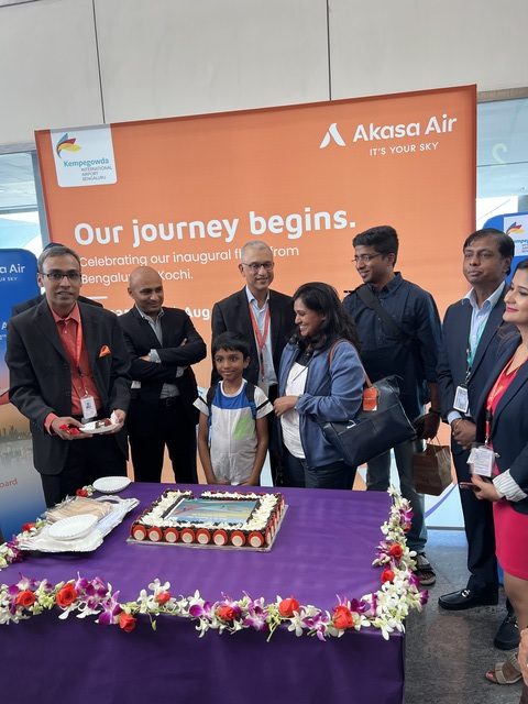 Akasa Air ceremony at Bengaluru airport