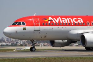 Avianca Airbus taxiing.
