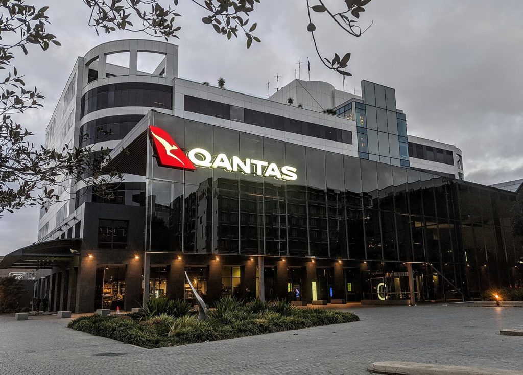 Outside view of Qantas headqarters.