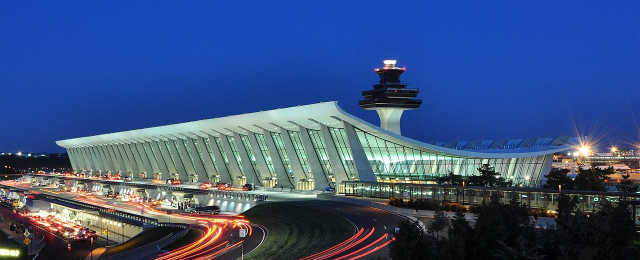 IATA busy airport Washington Dulles.
