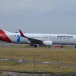 Image of Qantas Boeing VH-VZO taxiing.