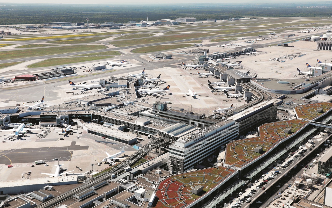 Aerial view of Frankfurt Airport