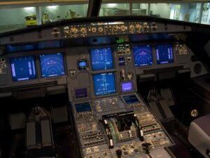 Cockpit of an Airbus A319