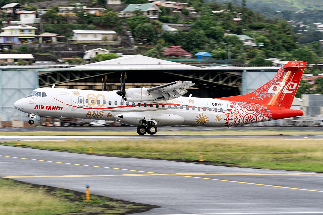 An Air Tahiti ATR72-600 taking off.