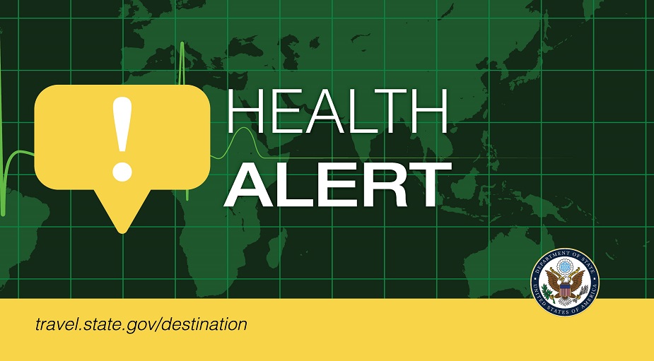 US Department of State heath alert logo - Ebola in Uganda