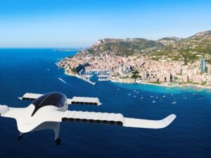 A render of the Lilium eVTOL Jet in Monaco.