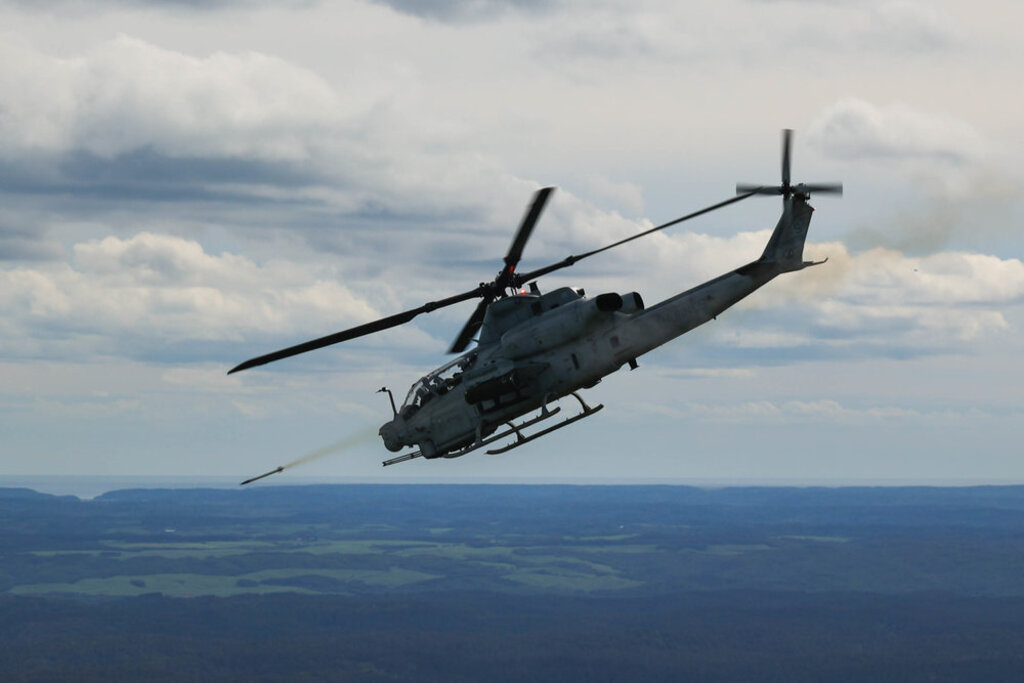 A Bell AH-1Z Viper in flight.