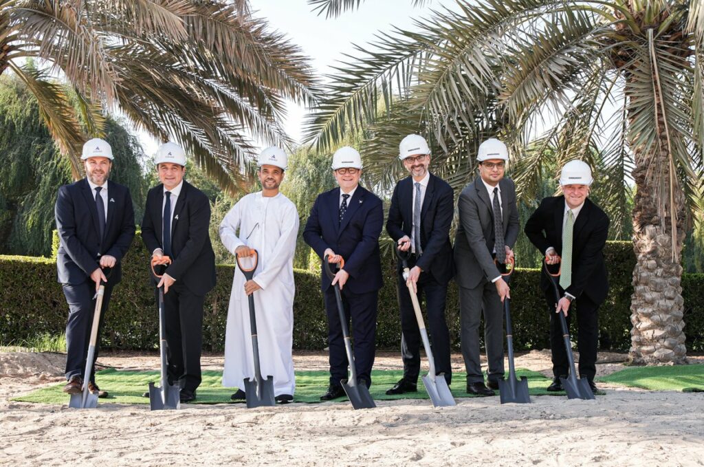Groundbreaking ceremony at site of new Bombardier Abu Dhabi service centre.