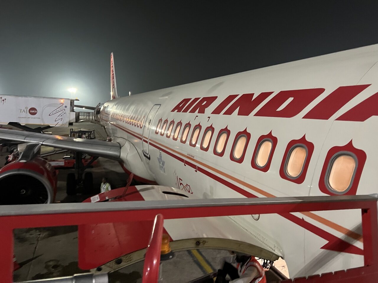 An Air India A321 flight on the tarmac at Chennai bound for Delhi.