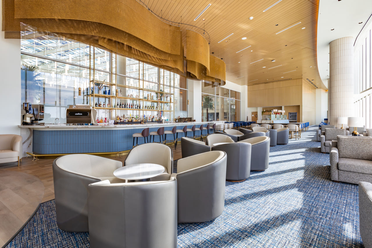 The new Plaza Premium Lounge the Orlando International Airport.
