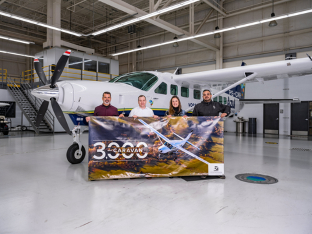 The 3,000th Cessna Caravan in the hangar