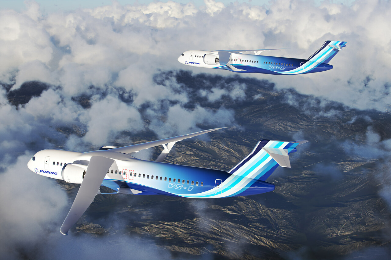 A render of the new Boeing Transonic Truss-Braced Wing (TTBW) demonstrator airplane approved by NASA.