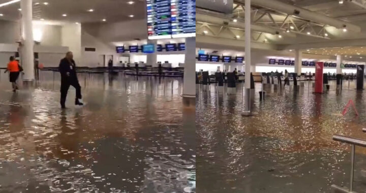Images of Auckland Airport flooding