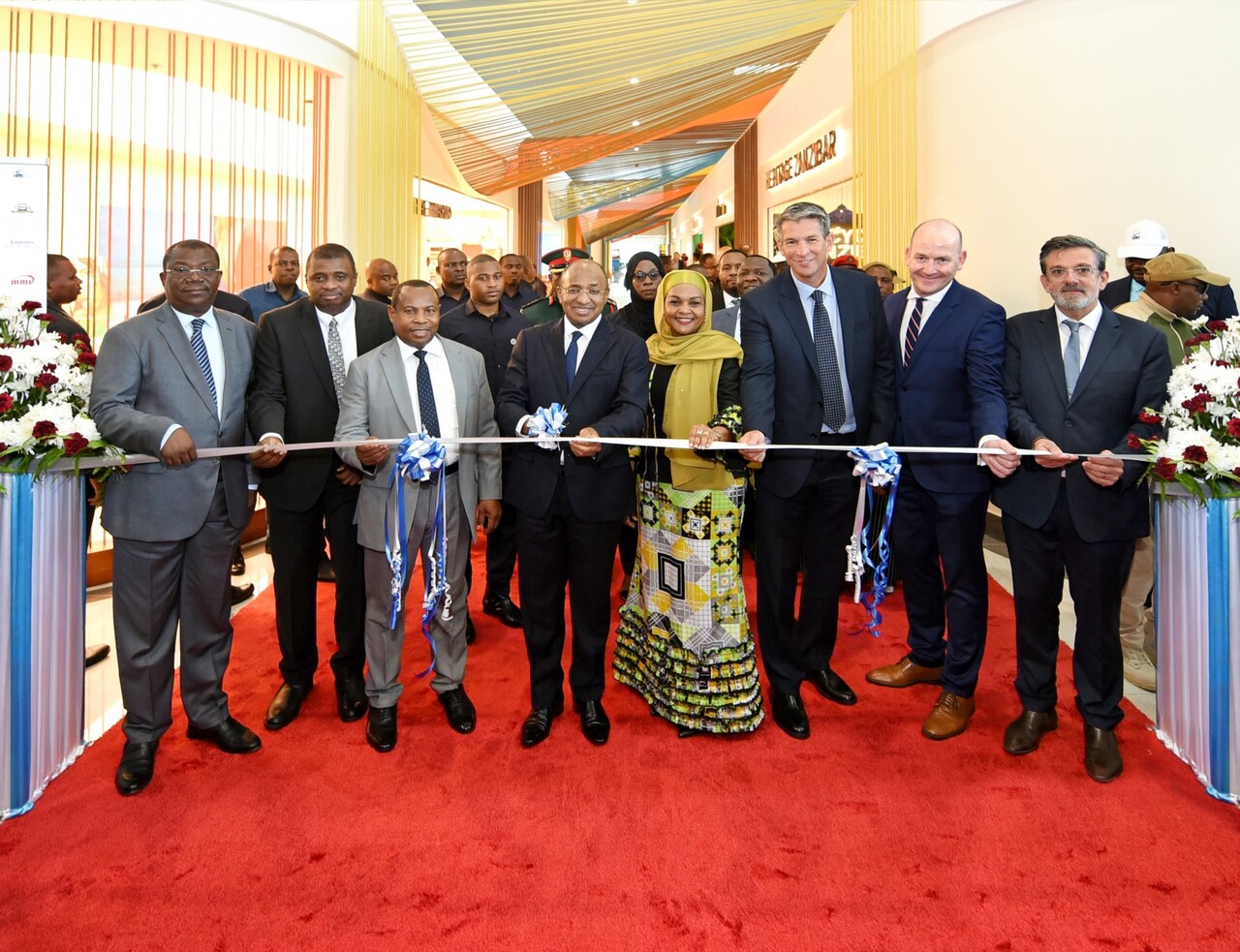 dnata, SEGAP and Emirates officials at Zanzibar launch.