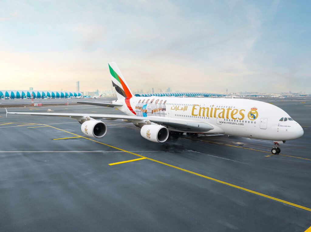 Emirates unveils A380 with Real Madrid livery for Spanish ...