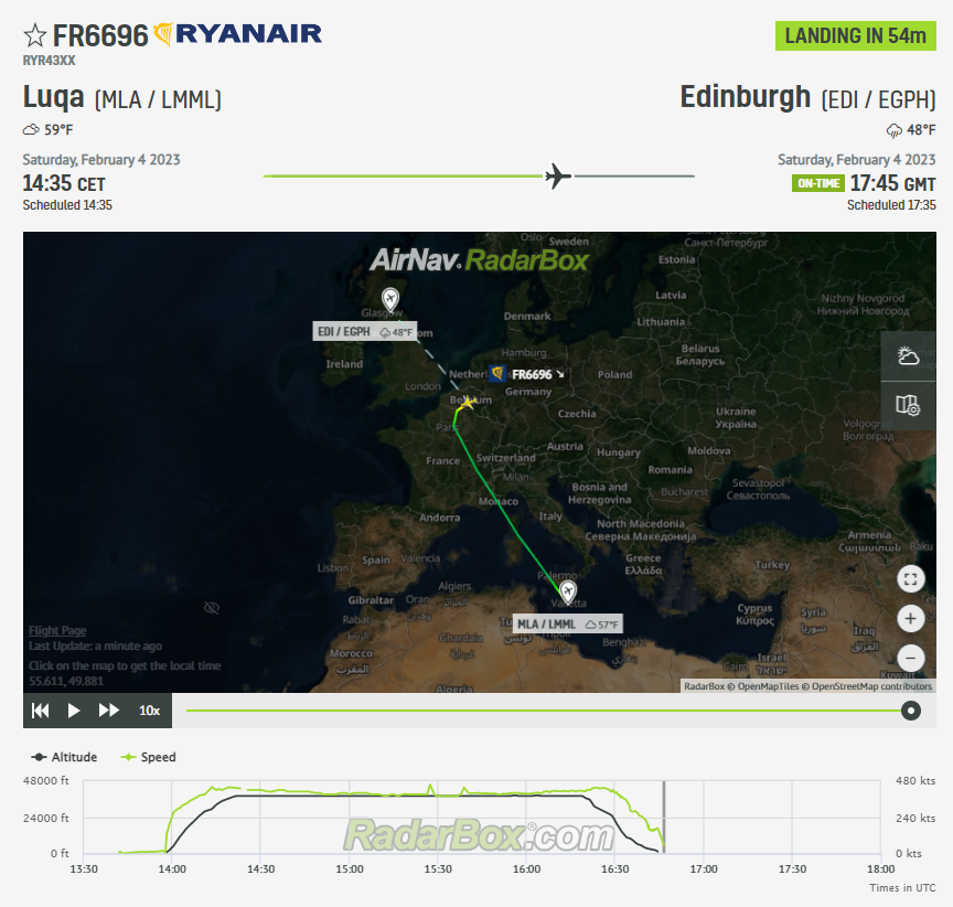 Ryanair Boeing 737 MAX diverts to Charleroi.