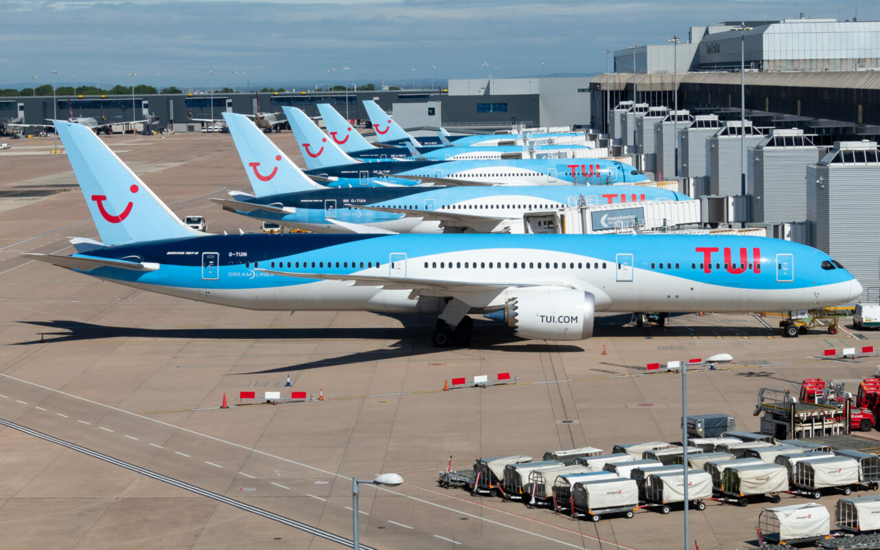 Fleet of TUI UK aircraft at Manchester Airport. Summer 2023 will be vital.