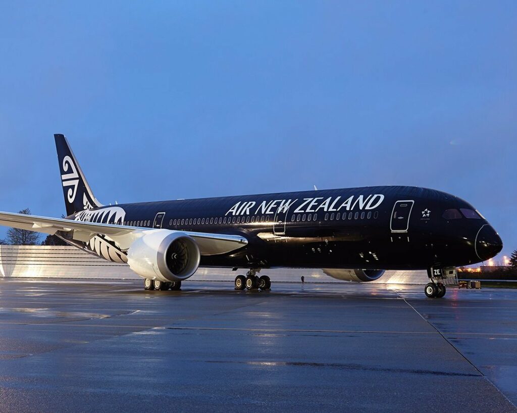 An Air New Zealand aircraft at Auckland Airport