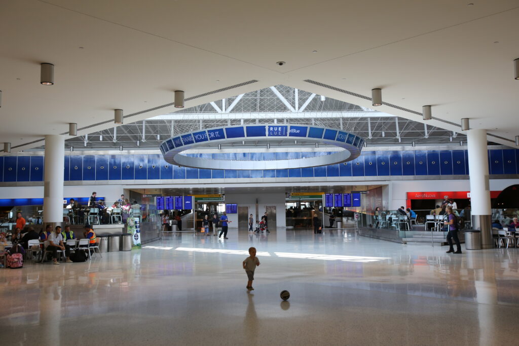 Interior view of New York JFK Terminal 5.