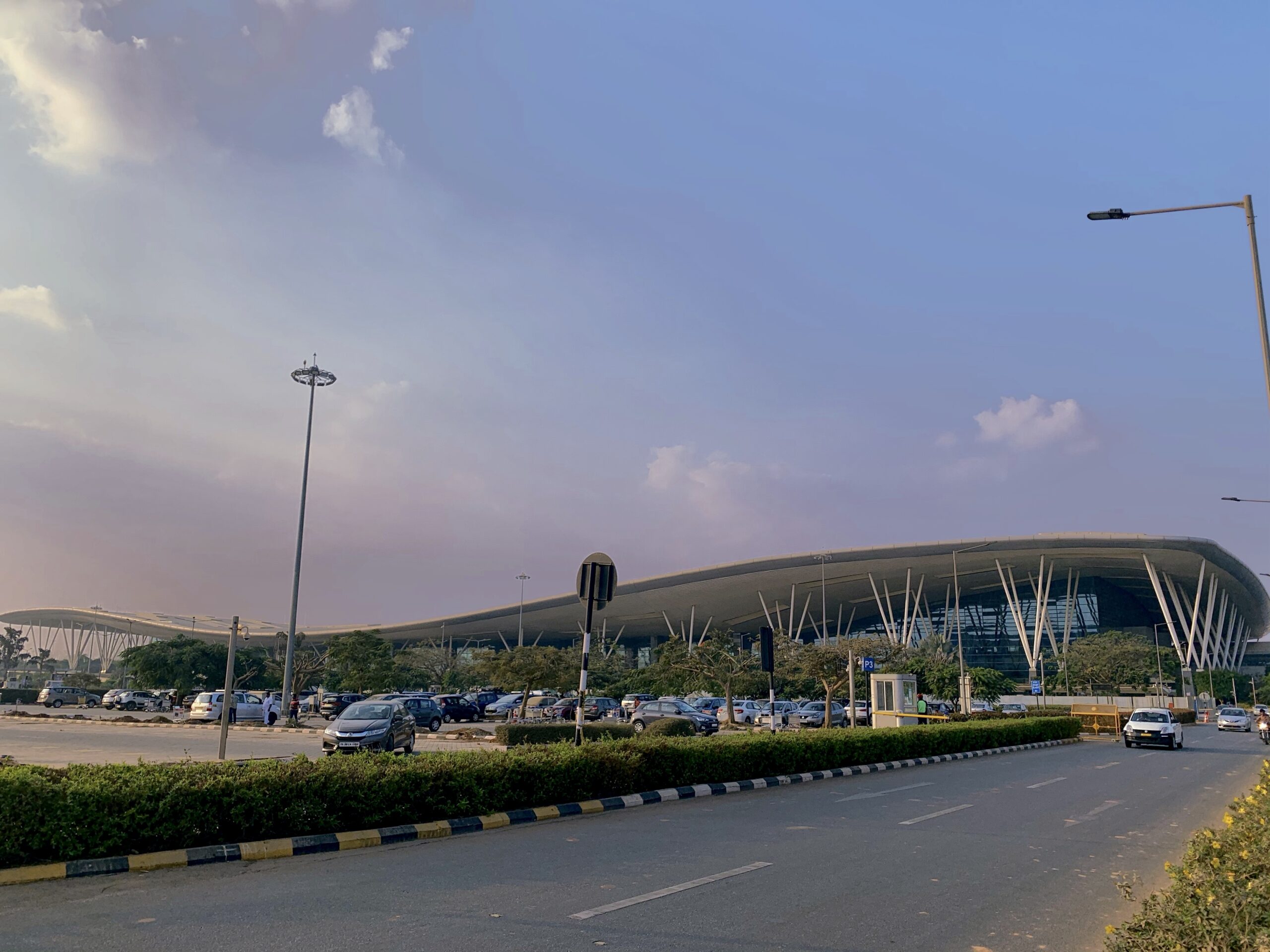 Exterior view of Kempegowda Airport, Bengaluru.