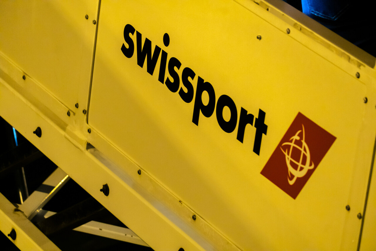 Swissport equipment at Montreal International Airport