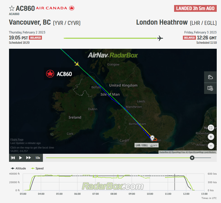 Air Canada declares emergency enroute to London Heathrow.