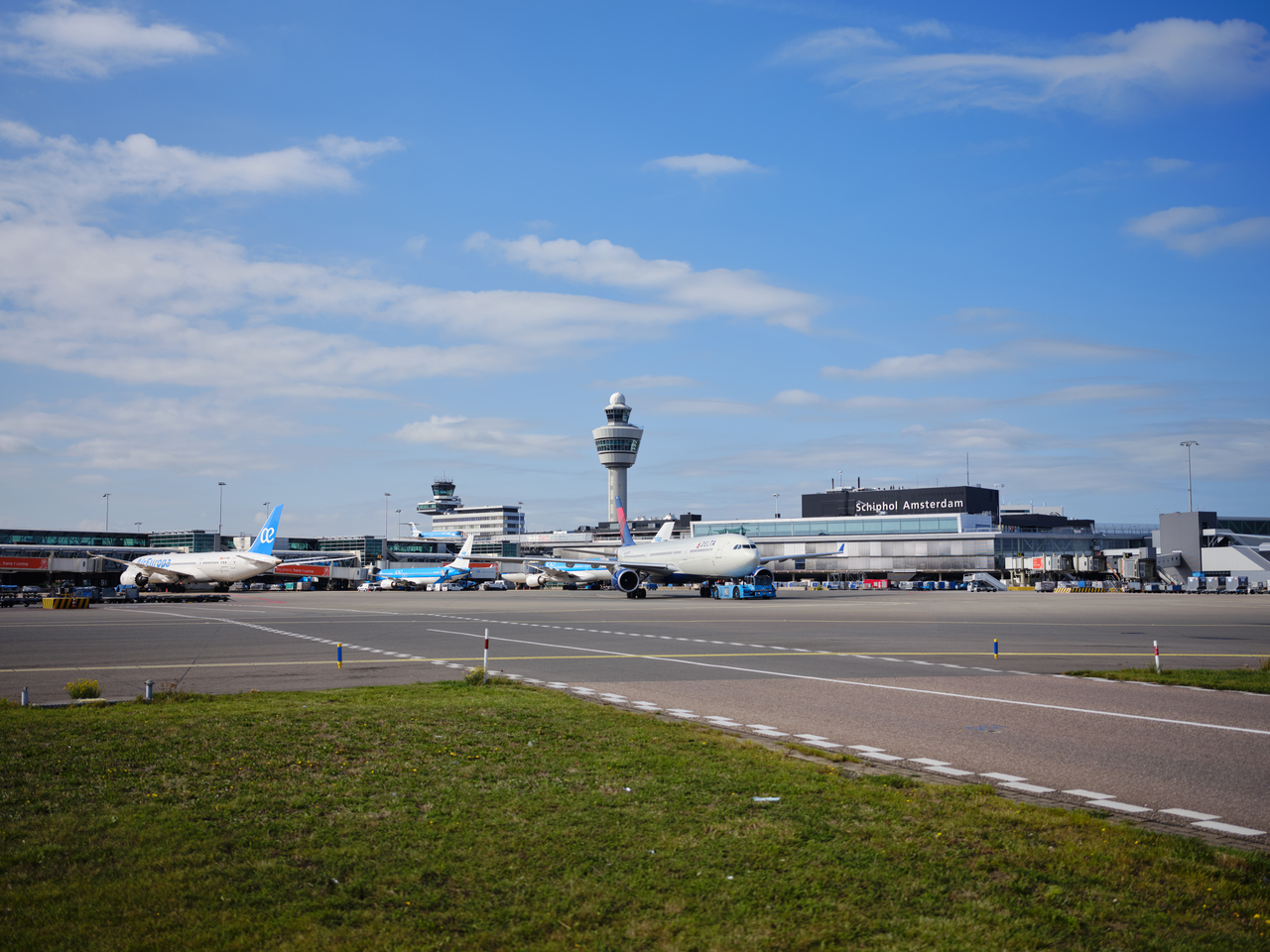 A view across Amsterdam Schiphol Airport