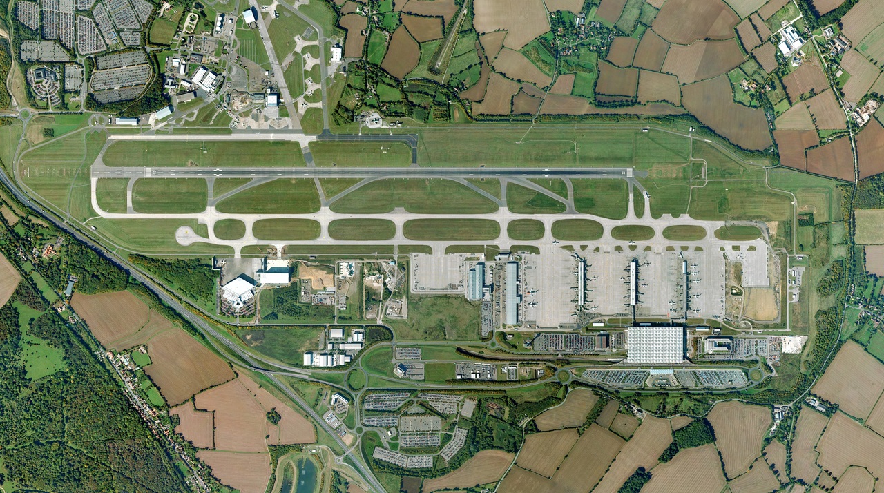 Aerial view of London Stansted Airport