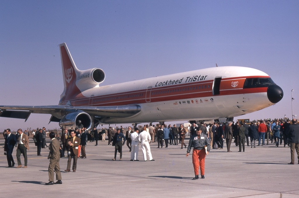 A Lockheed L-1011 Tristar at a California display in 1970