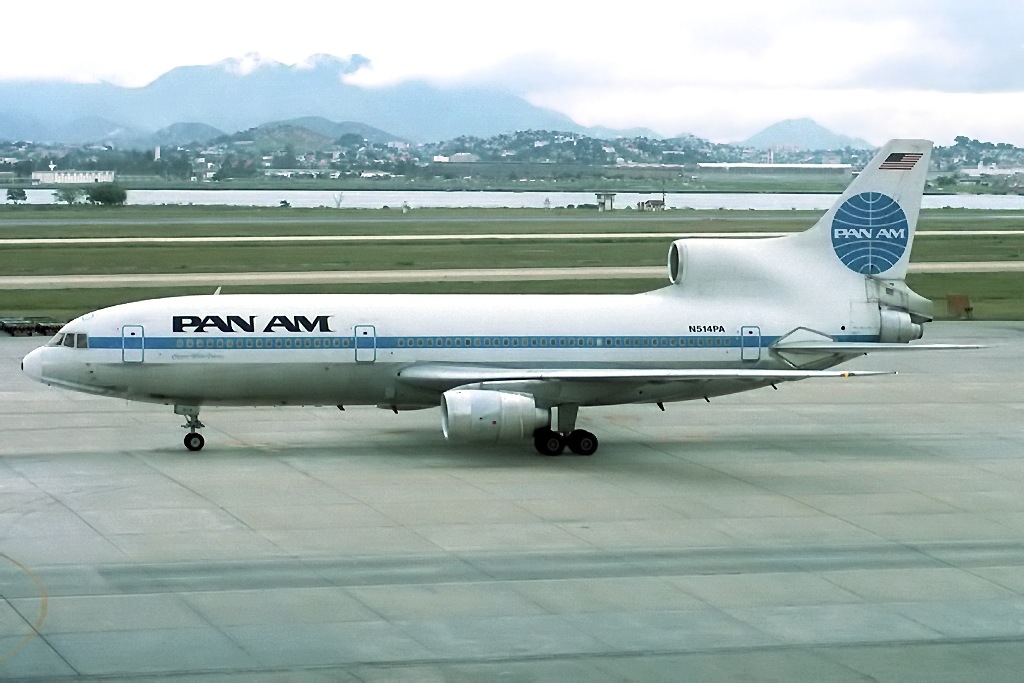 A Pan Am Lockheed L-1011 TriStar on the tarmac.