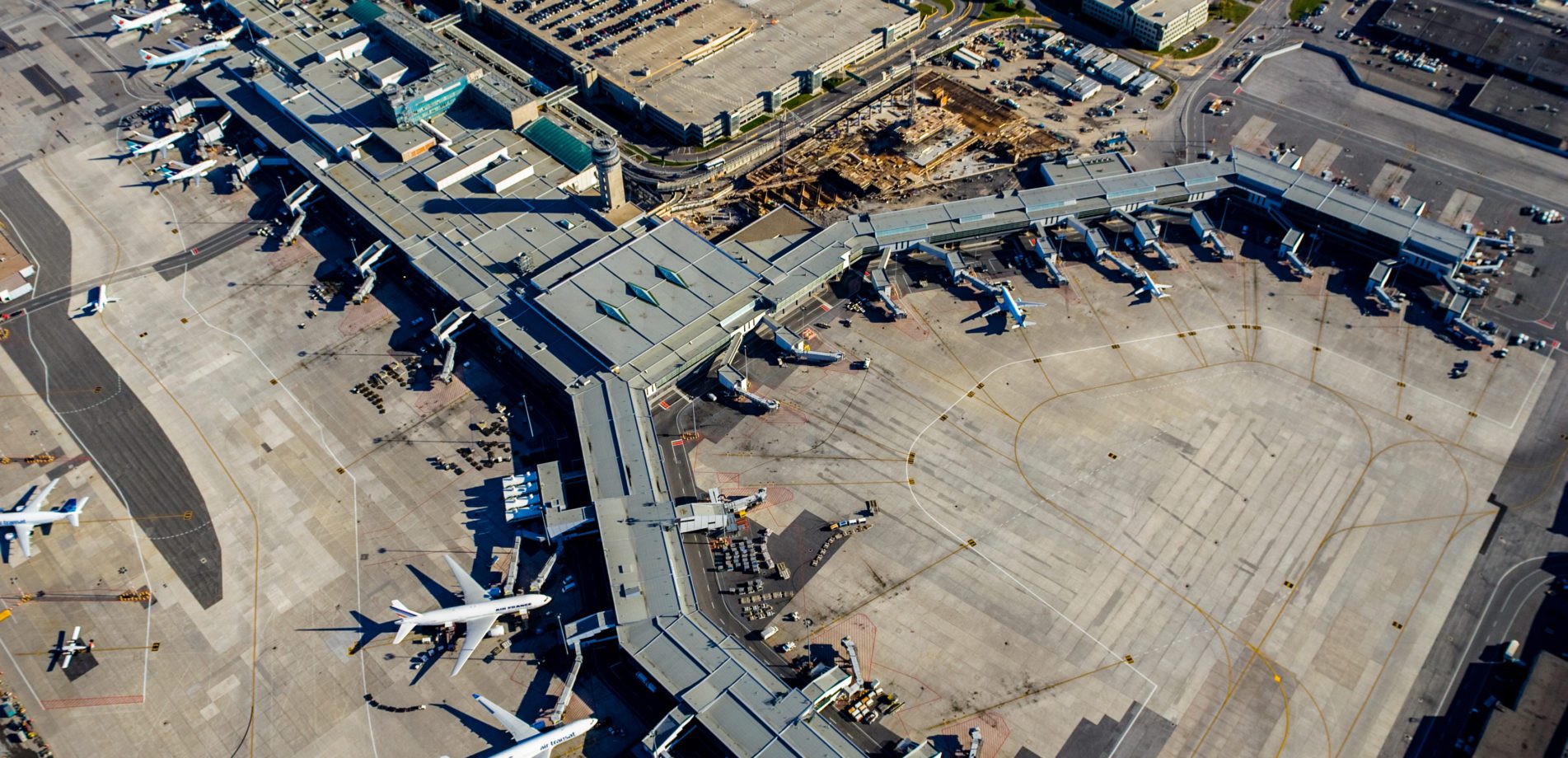 Aerial view of Montreal Airport.