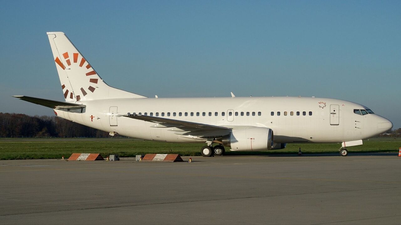 A Welojets Boeing 737 on the tarmac.
