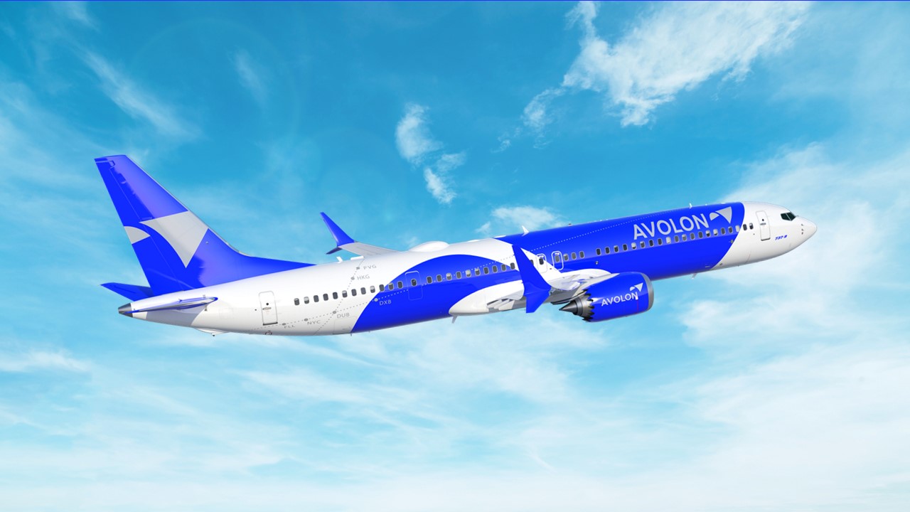 Render of Boeing 737 MAX in Avolon livery.