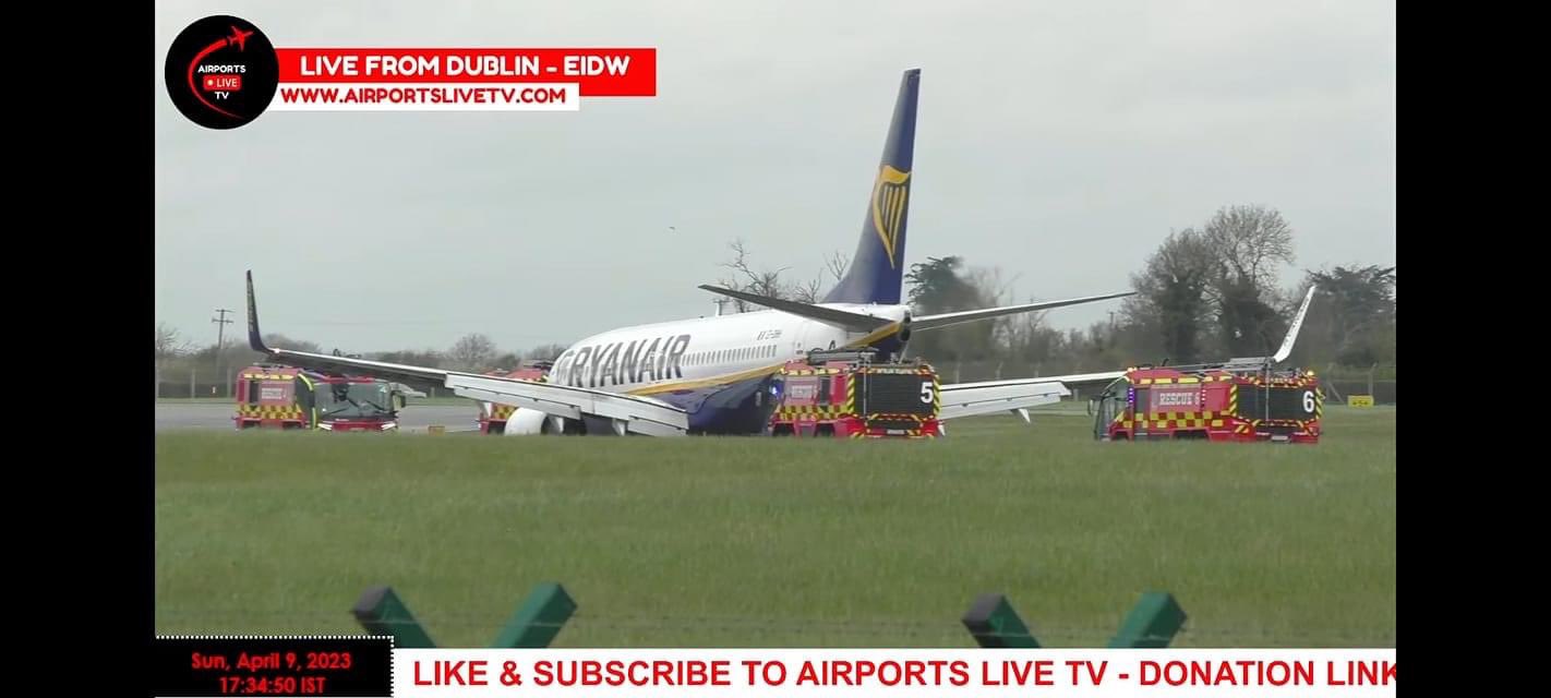 Ryanair Flight Suffers Burst Tyre in Dublin Airport