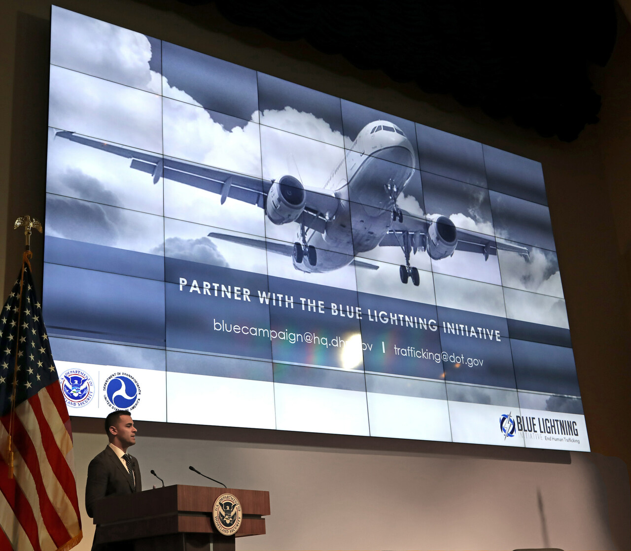 DHS lecture on human trafficking in aviation