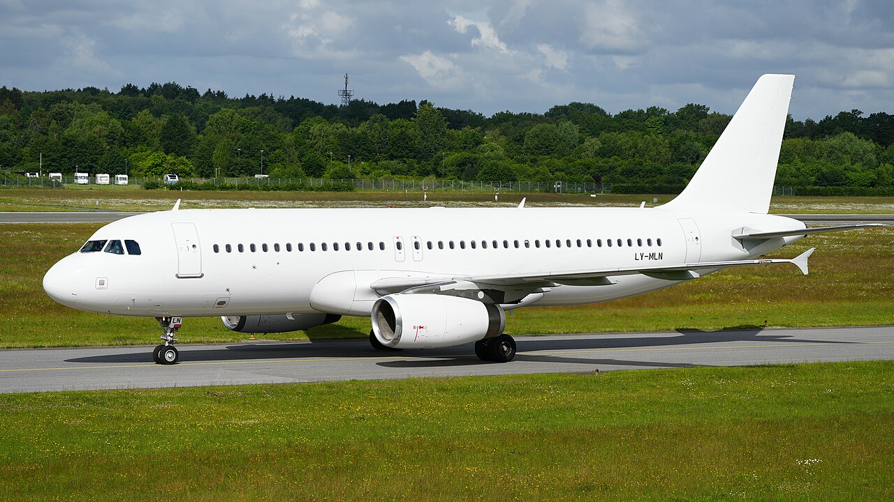 An Avion Express Airbus A320 on the runway.