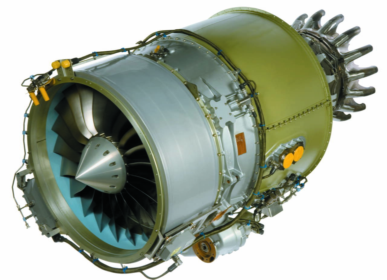 A Pratt & Whitney PW300 engine.