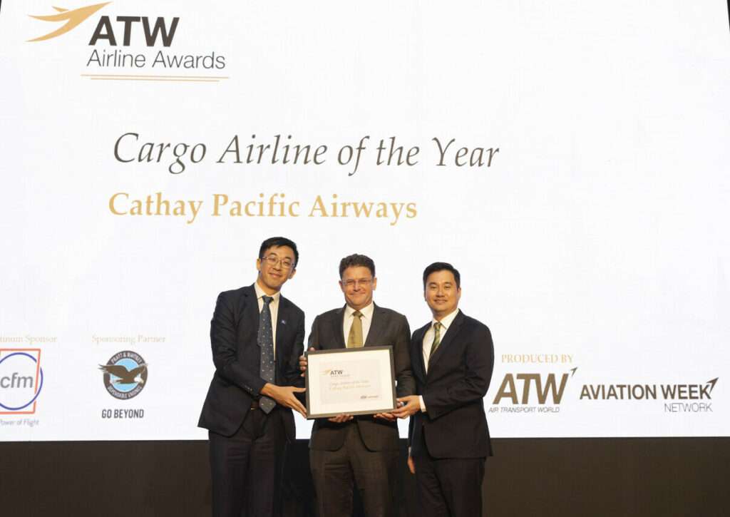 Cathay Cargo officials receive award for 'Cargo Airline of the Year'