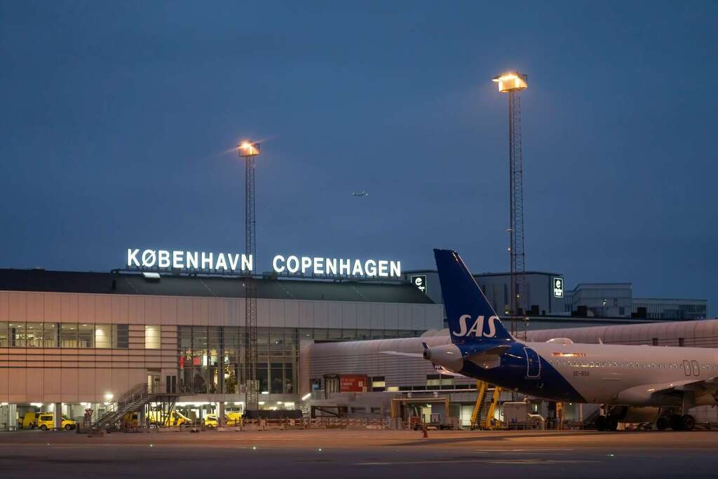 Evening view of Copenhagen Airport
