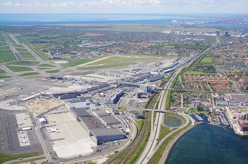 Aerial view of Copenhagen Airport