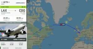 Air France Boeing 777 no Losandželosas izsludina ārkārtas situāciju