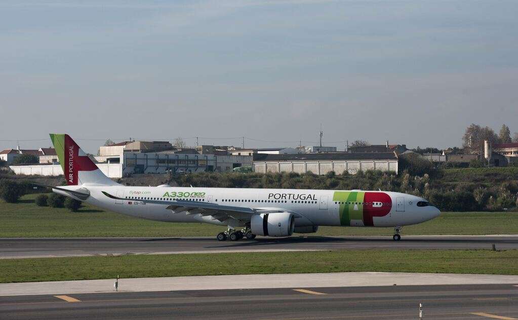 A TAP Air Portugal A330neo on the runway.