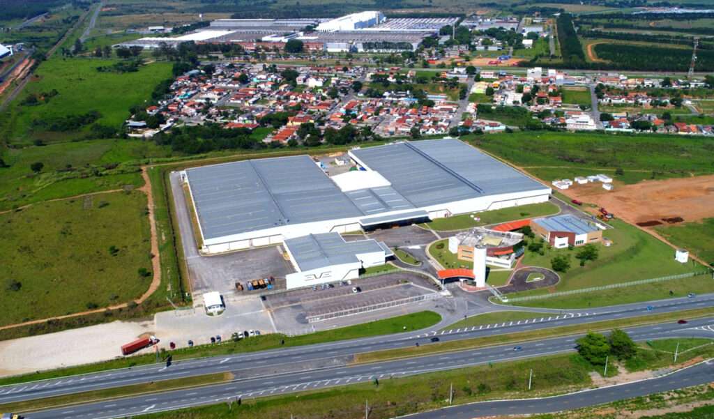 Aerial view of Eve Air Mobility/Embraer eVTOL production facility in Brazil.