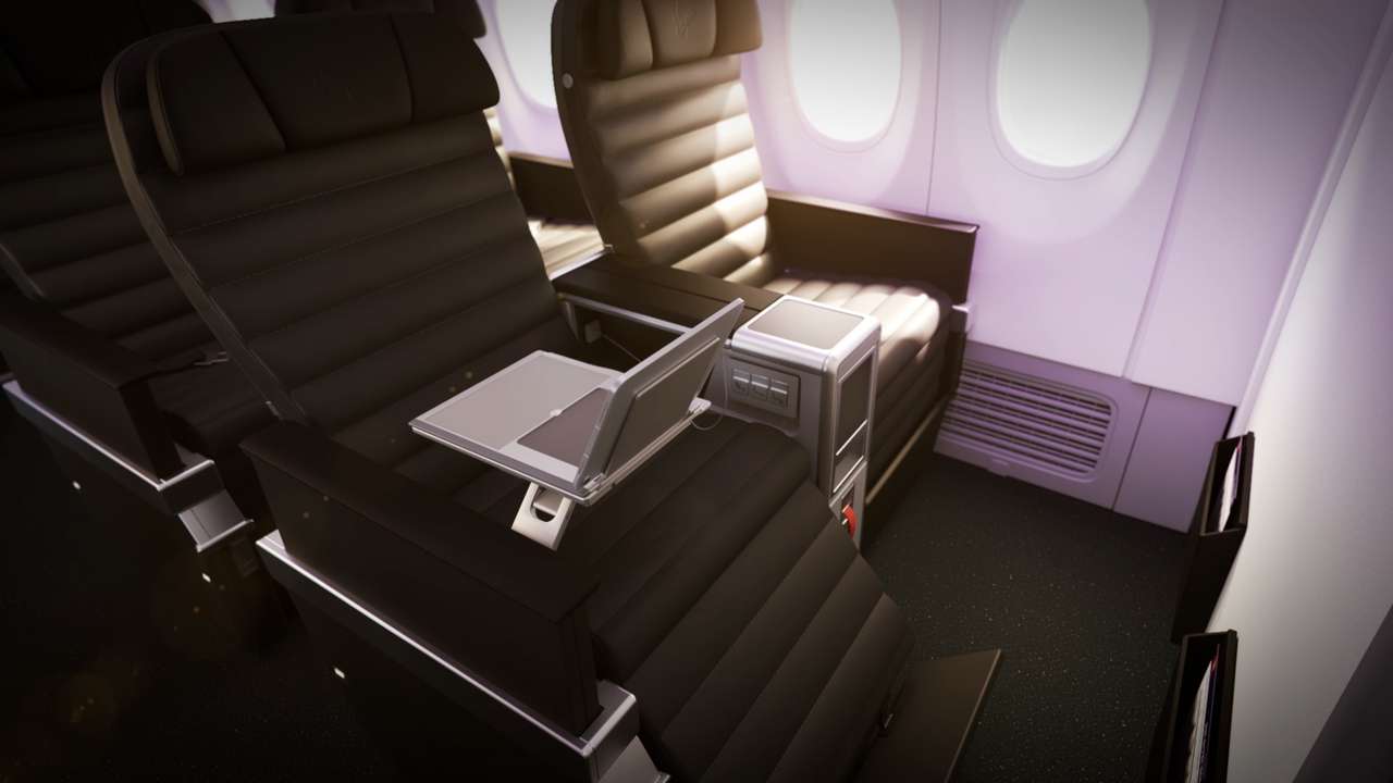 View of new Virgin Australia cabin design